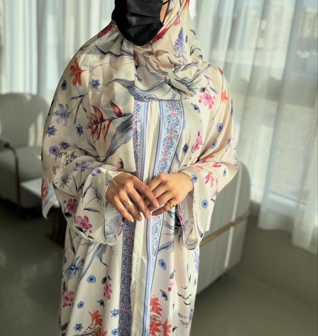 عباية ملونة كحلي